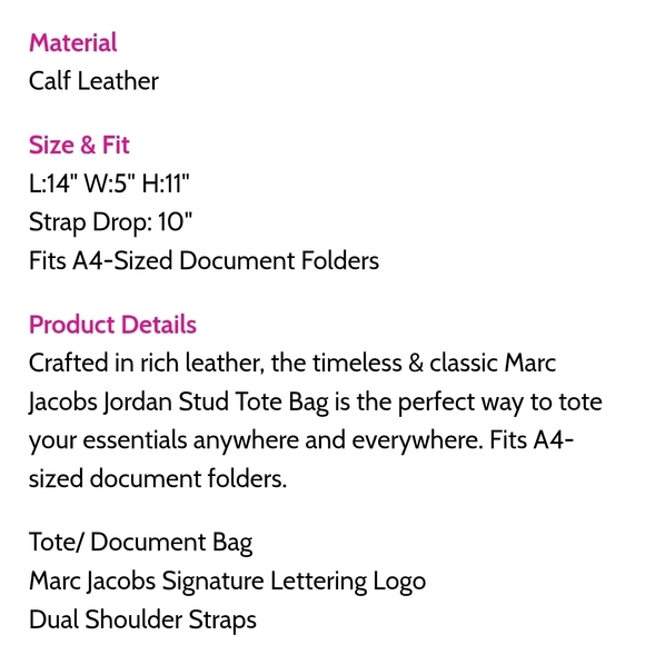 Marc Jacobs Black Leather Tote - Picture 4 of 4